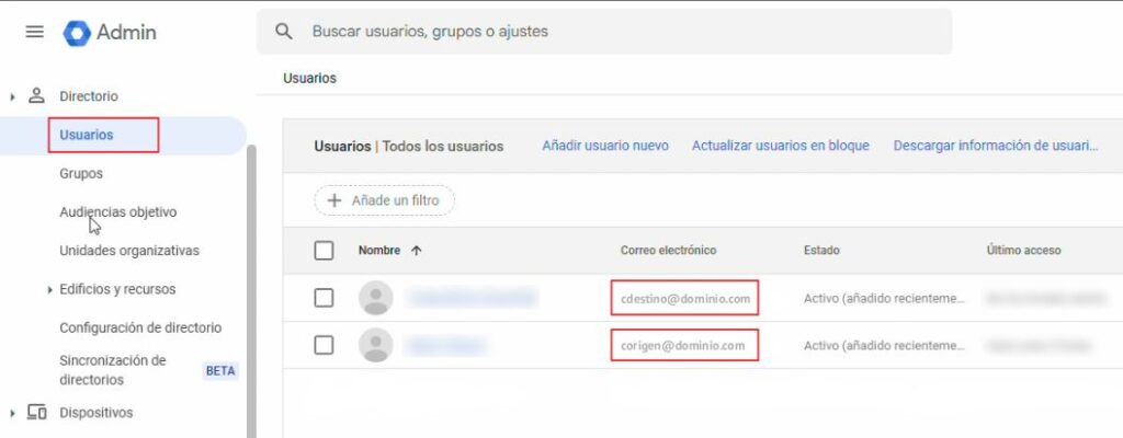 Como convertir una cuenta de usuario principal de google workspace en un alias sin perder datos • Tu Web Posicionada SEO • Usuarios